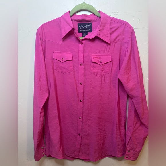 Wrangler Fuchsia Long Sleeve Shirt - Picture 1 of 5